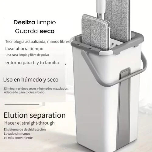 Fregona Con Cubo Multifuncional + 2 Refis - Magic Clean™s