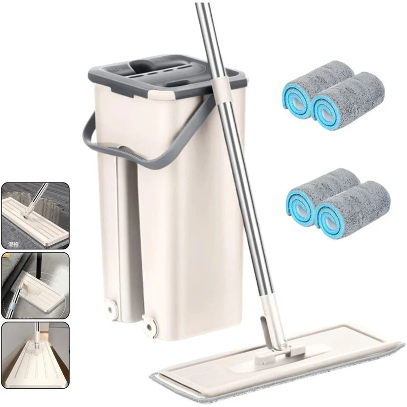 Fregona Con Cubo Multifuncional + 2 Refis - Magic Clean™s