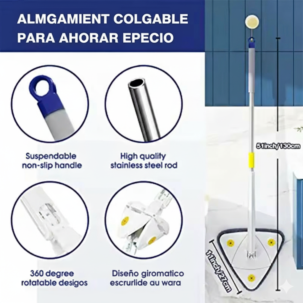 Fregona de Limpieza telescópica 360 + 3 Refis