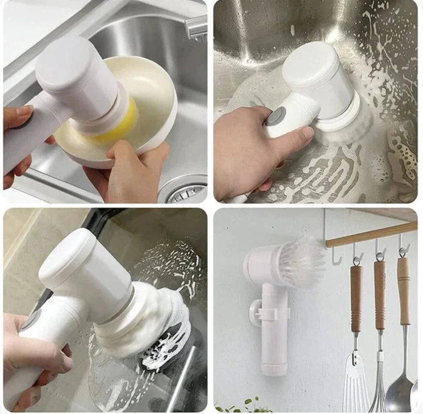 Cepillo 5 en 1 + Soporte de pared sin agujeros