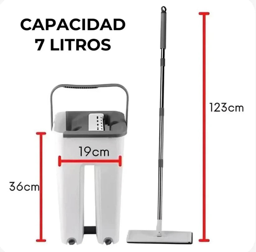 Fregona Con Cubo Multifuncional + 2 Refis - Magic Clean™s