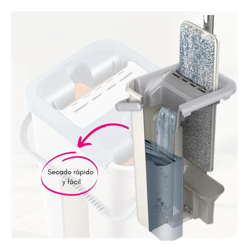 Fregona Con Cubo Multifuncional + 2 Refis - Magic Clean™s